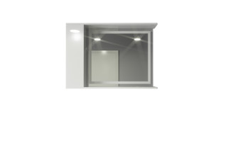 Шкаф LED (100*70) ШК27 с зеркалом дверь слева