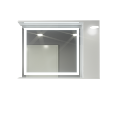 Шафа LED (100*70) ШК27 з дзеркалом  двері праворуч