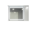 Шкаф LED (120*70) ШК29 с зеркалом  дверь справа
