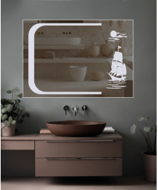 Зеркало LED D33 (100*80)