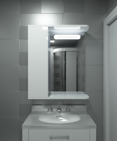 Шафа LED (60*70) ШК5 з дзеркалом двері ліворуч