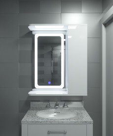 Шкаф LED (60*70) ШК14 с сенсором дверь справа