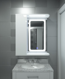 Шкаф LED (60*70) ШК14 с сенсором  дверь слева