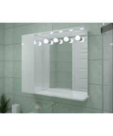 Шкаф LED (80*70) ШК19 с зеркалом  дверь слева