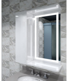 Шкаф LED (60*70) ШК8 с зеркалом дверь слева