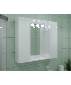 Шкаф LED (80*70) ШК23 с зеркалом  и двумя дверцами