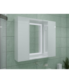 Шкаф LED (80*80) ШК25 с зеркалом  и двумя дверцами